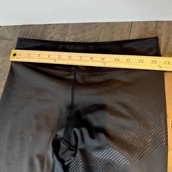 LILYBOD WOMEN’S SOULCYCLE BLACK COLOR WHITE STRIPES HIGH WAIST LEGGINGS SIZE M . - Picture 9 of 11